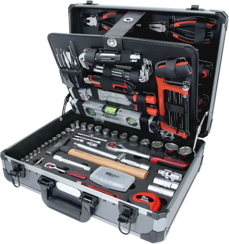 Ks Tools 1/4+1/2 Werkzeug-Satz, 127-tlg., im Aluminiumkoffer