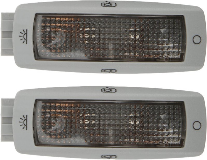 Jeffergarden - 2 Stück hintere Lesekuppelleuchte 3B0947291, graue Schale, hohe Helligkeit, Ersatz für Bora Caddy