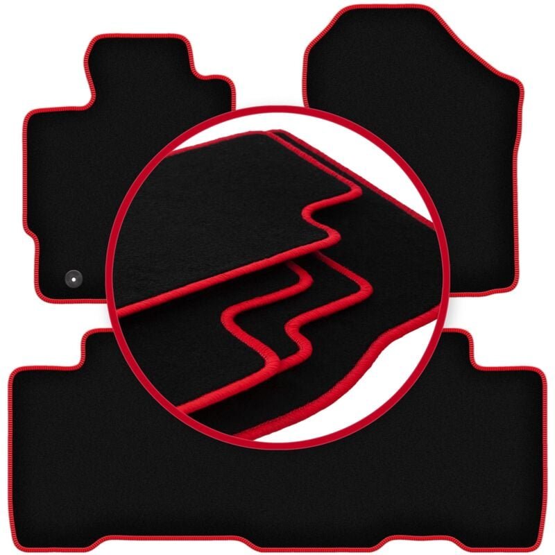 CARLUX-RED Autofußmatten für: Toyota Verso-S Minivan (2010-2015)