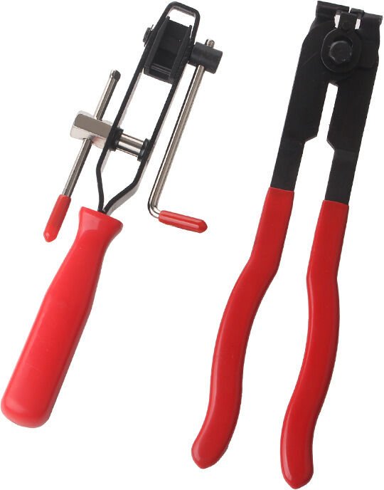 Schlauchschellenzange, 2 Universalgelenkschellenzangen und Crimpbandschellenzange - Sollbry