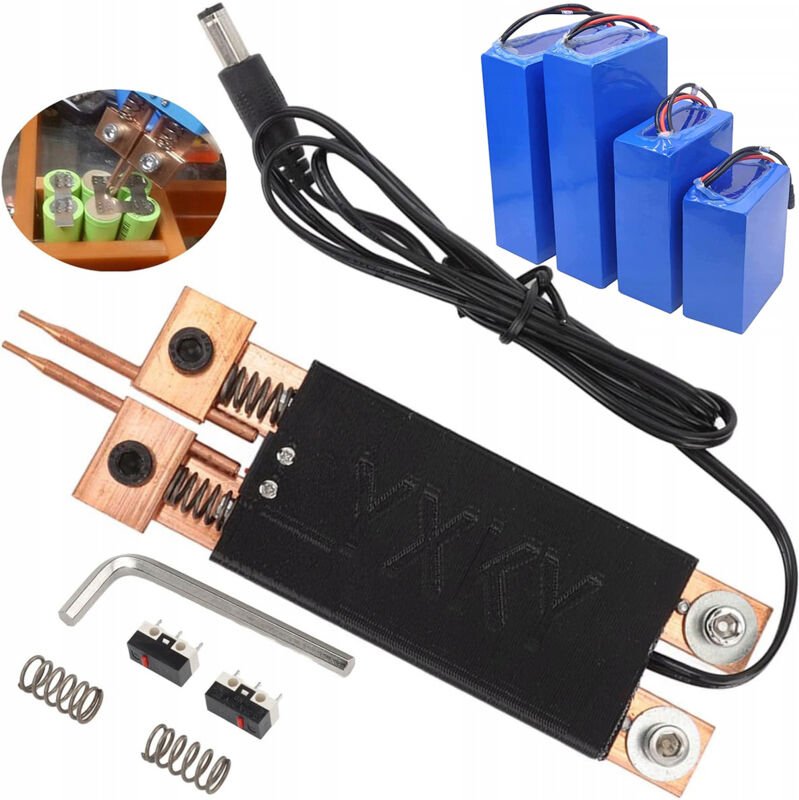 Rosfix Halter für Punktschweißgerät für Sunkko 18650-Zellen + Wärmeschrumpffolie für Schweißzellen 155 mm 1 MB.