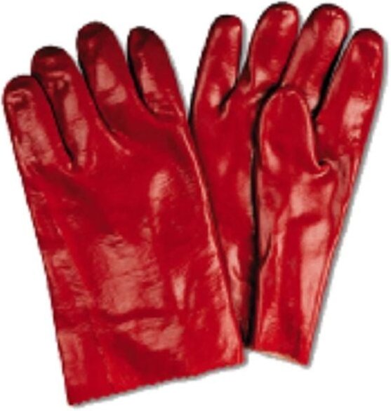 Roter wasserdichter PVC-Handschuh 27 cm 688PVC27