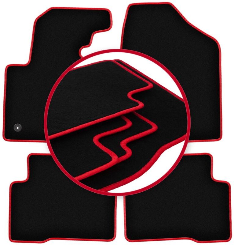 CARLUX-RED Autofußmatten für: Hyundai SantaFe III SUV (2012-)