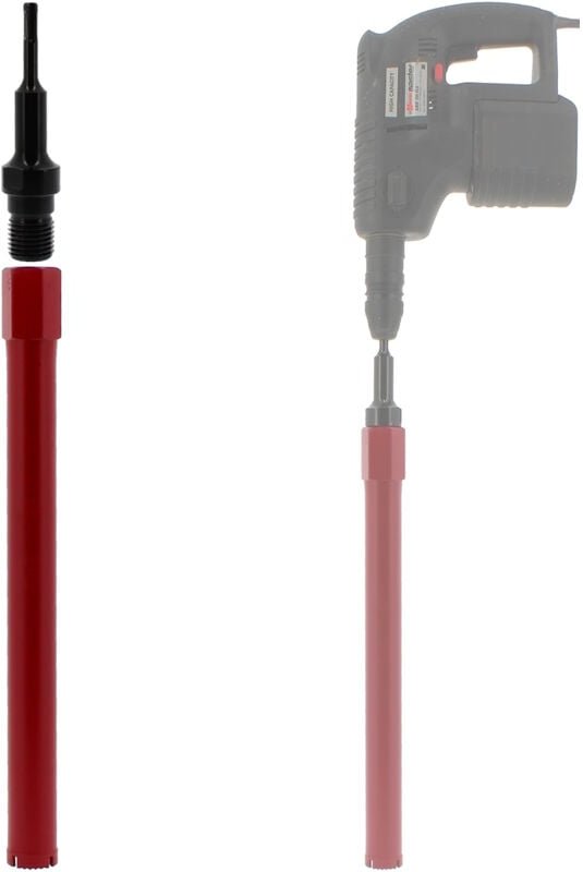 Gt Market - Diamantbohrkrone ø 40 mm mit Adapter für Bohrmaschine und SDS-plus-Bohrhammer