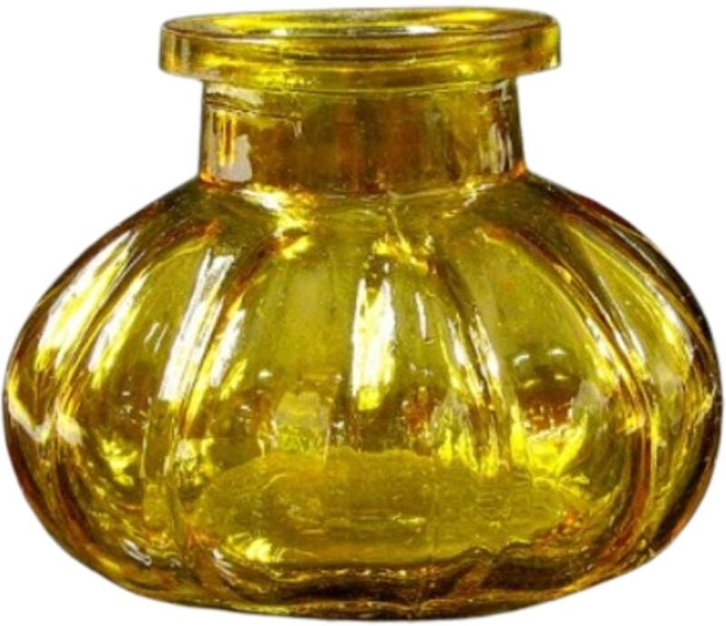 Gelbes Shisha-Glas, kleine Wasserpfeifenflasche, Shisha-Vase