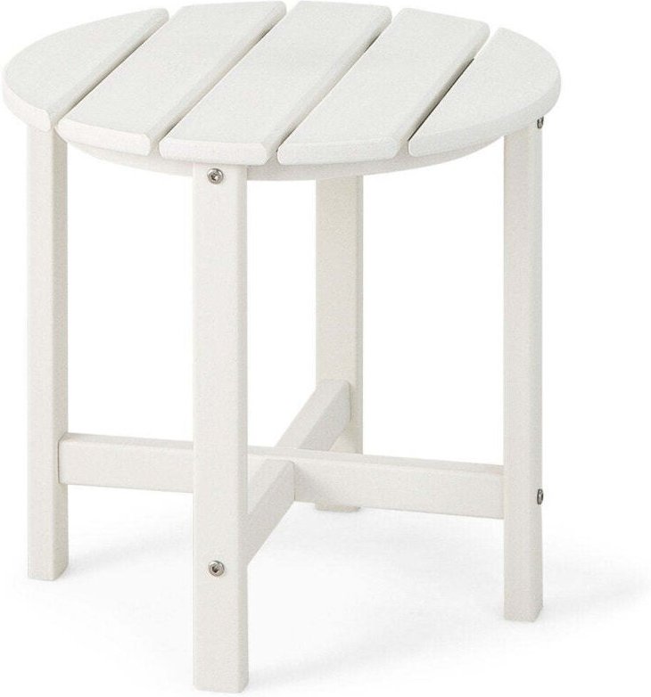 Thumbnail - Beistelltisch kleiner gartentisch aus uv bestandigem kunststoff wei