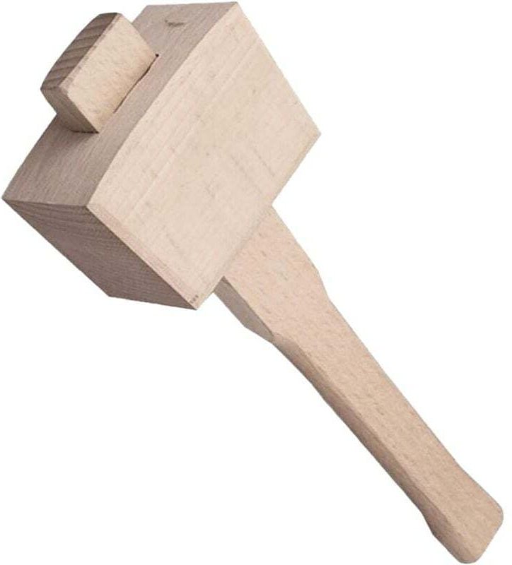 Holzhammer, Zimmermannsklöppel, Holzhammer, Holzhammer, Zimmermannshammer, Holzhammer, Zimmermannswerkzeug. Buchenholzha...