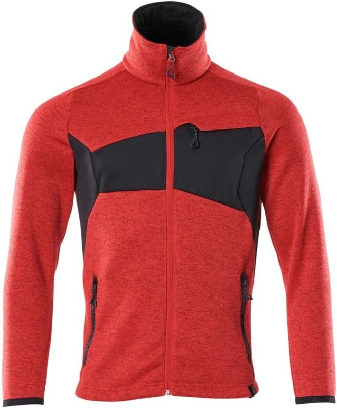 Thumbnail - Mascot ACCELERATE Strickpullover mit Reißverschluss Gr. 3XL verkehrsrot/schwarz