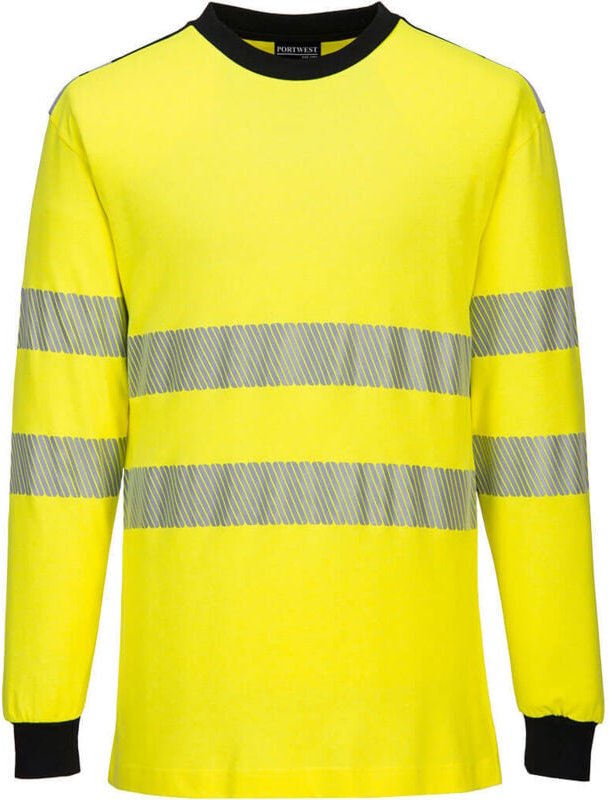 Hi-Vis Flamme Widerstand T-Shirt WX3 Gelb/Schwarz 3XL