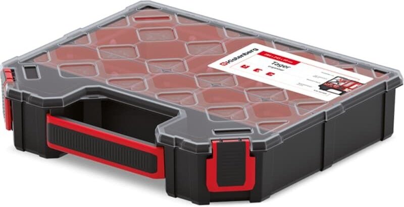Sortimentskasten Werkzeugkiste Kleinteile Box Aufbewahrung Organizer, Version: KTG30256B, 284 x 243 x 60 - Kistenberg