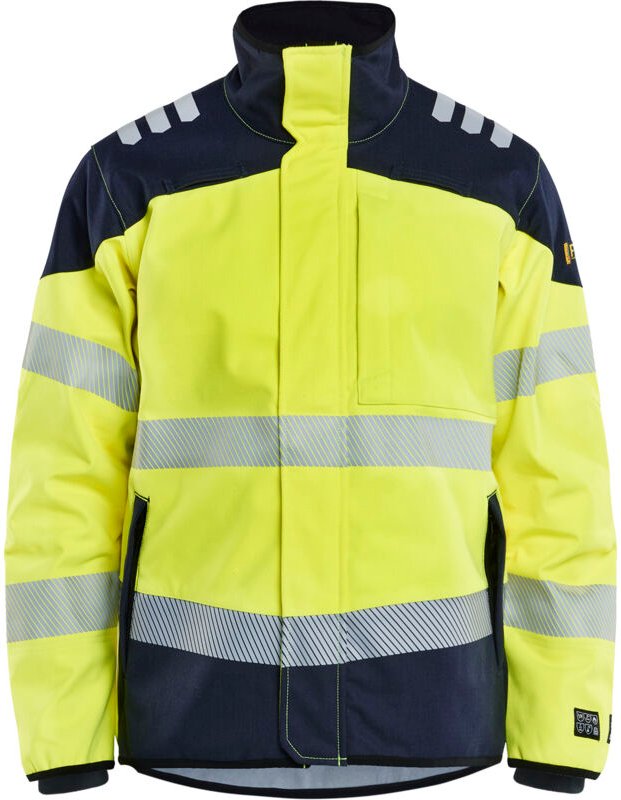 Arbeitssoftshelljacke Multinormes 4948 – Neon Gelb/Navy 4XL