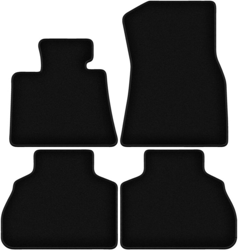 BASIC schwarze Veloursmatten für: BMW X7 G07 5 Personen (2018-)