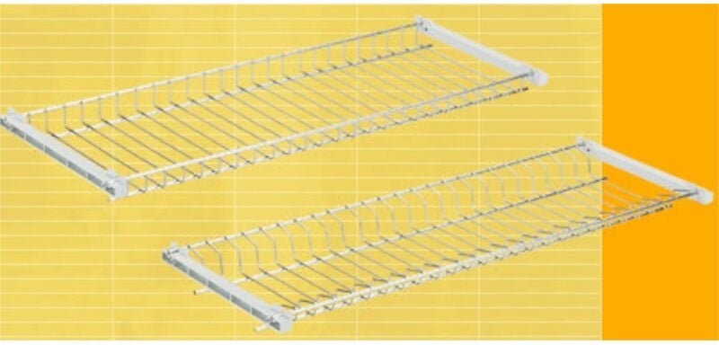 Set aus Edelstahl-Geschirr- und Glasabtropfflächen mit Unterschrank 85 cm 92185