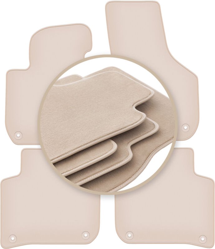 Beige Matten PREMIUM für: Skoda Superb II Limousine, Kombi 2008-2015