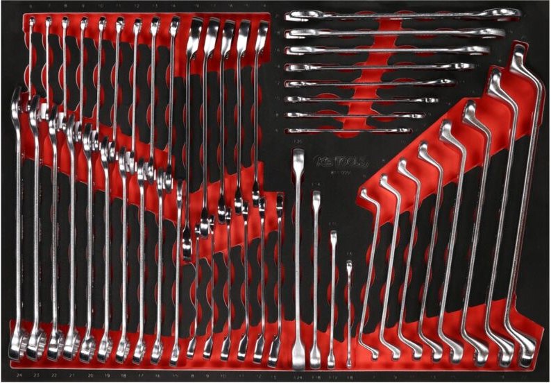 Ks Tools Schraubenschlüssel-Satz in Schaumstoffeinlage, 50-tlg.