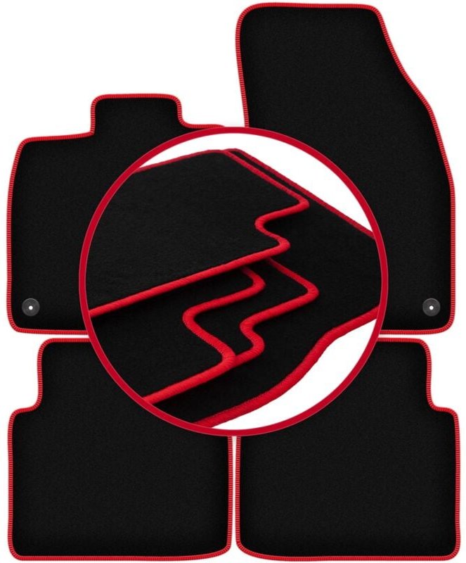 CARLUX-RED Autofußmatten für: Skoda Enyaq iV SUV (2020-)