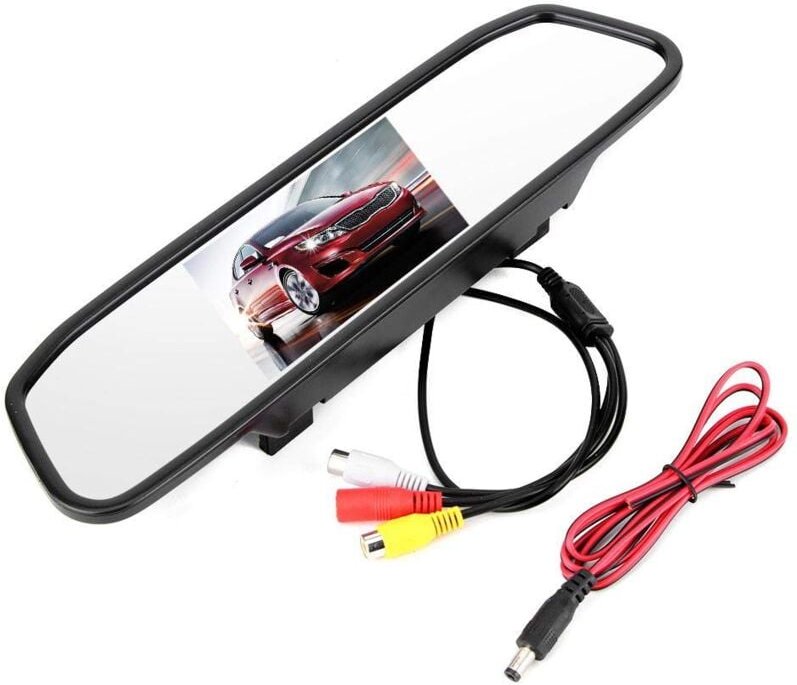 Zoternen - Yctze Rückspiegelmonitor, 4,3-Zoll-Auto-Rückspiegelmonitor hd TFT-LCD-Bildschirm 2 Kanäle Videoeingang für Au...