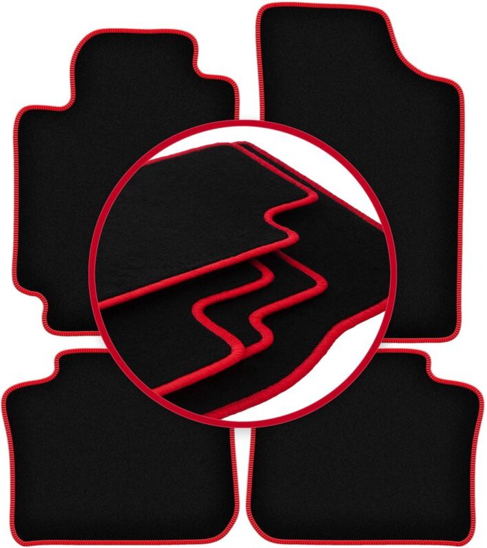 CARLUX-RED Autofußmatten für: Toyota Camry VI Limousine (2001-2006)