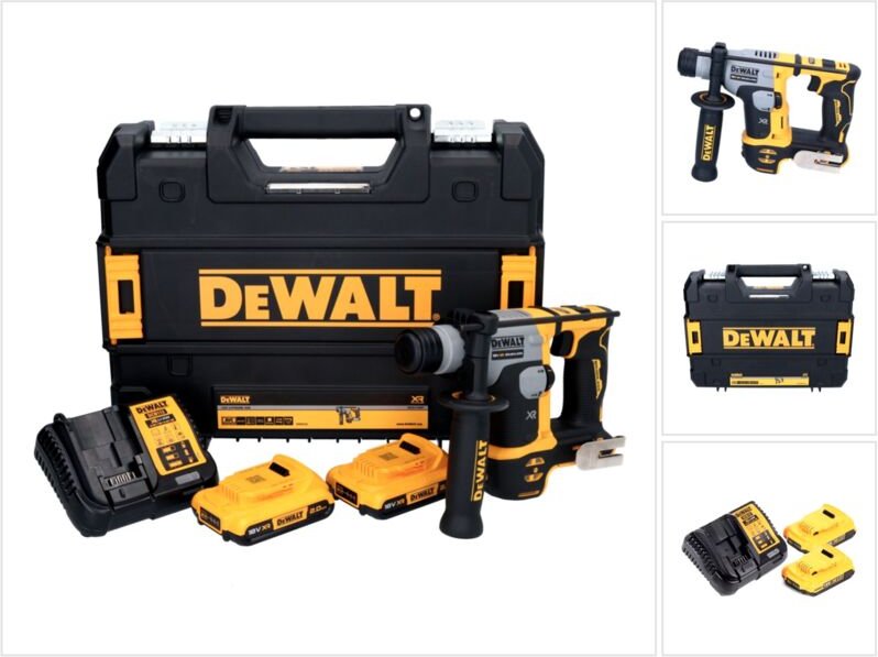 Dch 172 D2 Akku Bohrhammer 18 v 16 mm 1,4 Joule sds plus Brushless + 2x Akku 2,0 Ah + Ladegerät + tstak - Dewalt