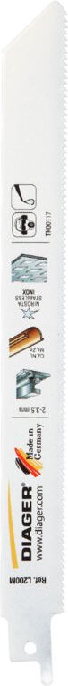 Thumbnail - Spezielle Säbelsägeblätter für Bleche/Rohre - L200M Länge 180 mm. Nützlich 180 Länge. Gesamt 200 5er-Pack