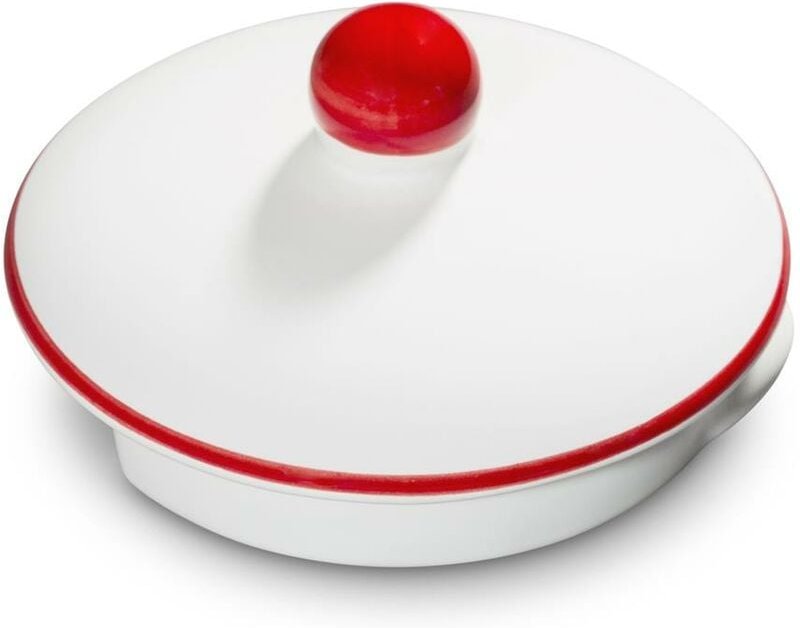 Gmundner Keramik - Rubinroter Rand, Oberteil Teekanne