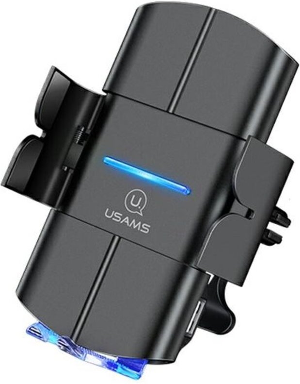 USAMS US-CD133 – Autohalterung mit 10 W kabellosem Laden (schwarz)