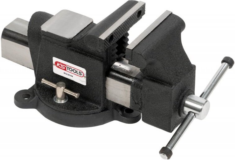 Stahlschraubstock Drehgestell ks tools 125 mm - 914.0145