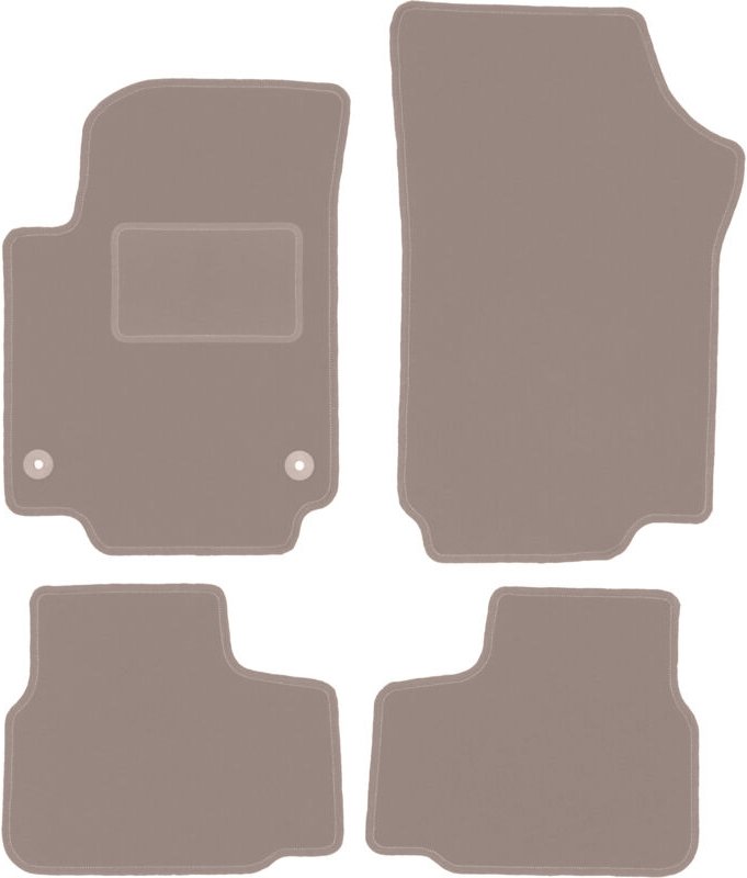 Beige Veloursmatten für: Skoda Citigo Schrägheck (2011-)