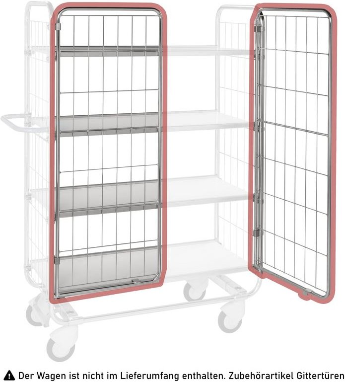 Kongamek Gittertüren 500x40x1260mm als Zubehör für Kommissionierwagen