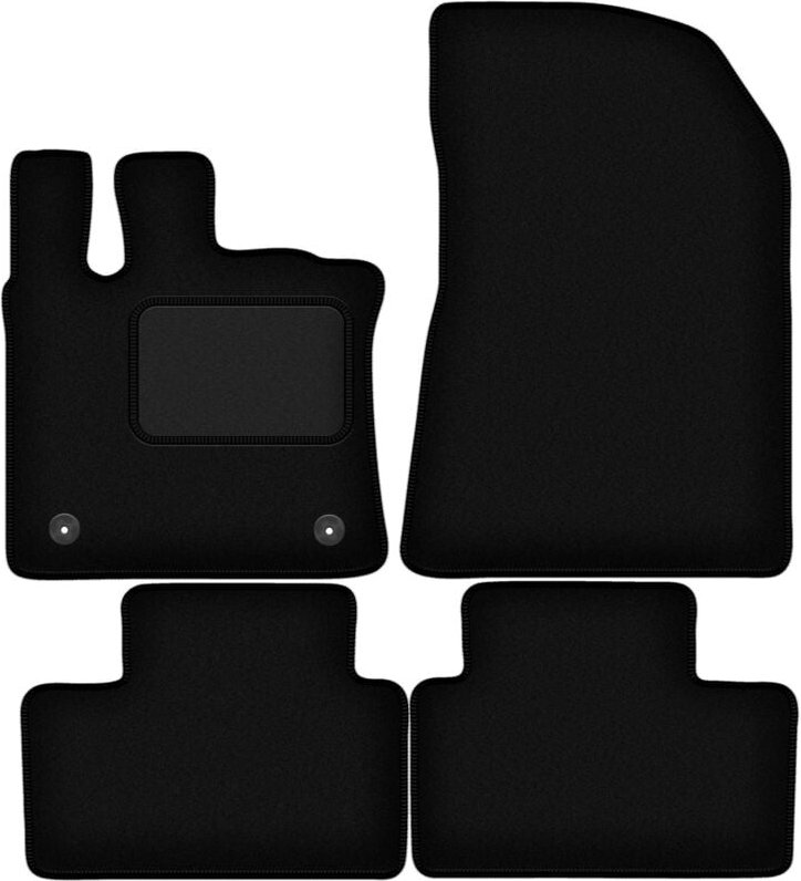 Schwarze Veloursmatten für: Renault Captur II Crossover (2020-)