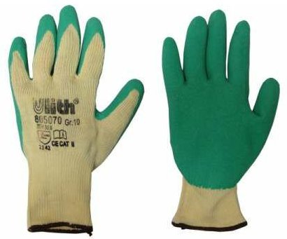 12 Paar Arbeitshandschuhe Grip Latex grün Cat2 EN388 Gr.10