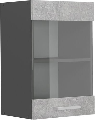 Thumbnail - Küchenglashängeschrank R-Line, Beton, 40 cm Vicco