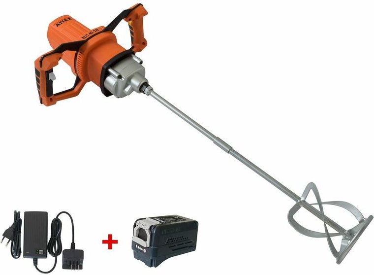 Atika - rlc 40-10 Akku Handrührgerät Mörtelrührer Rührwerk 2,0 Ah, 36V Ladegerät