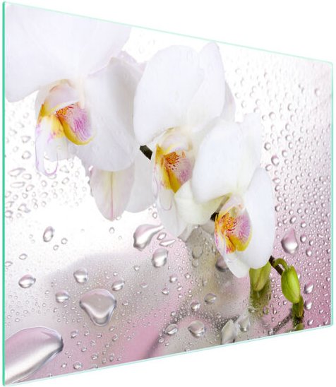 Glasschneidebrett 52x30 Orchidee