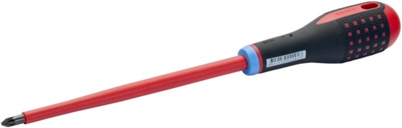 Bahco Banco ERGO Isolierter Schraubendreher für Pozidriv-Schrauben mit 3-Komponenten-Griff, VDE-zertifiziert PZ1 x 27 mm...