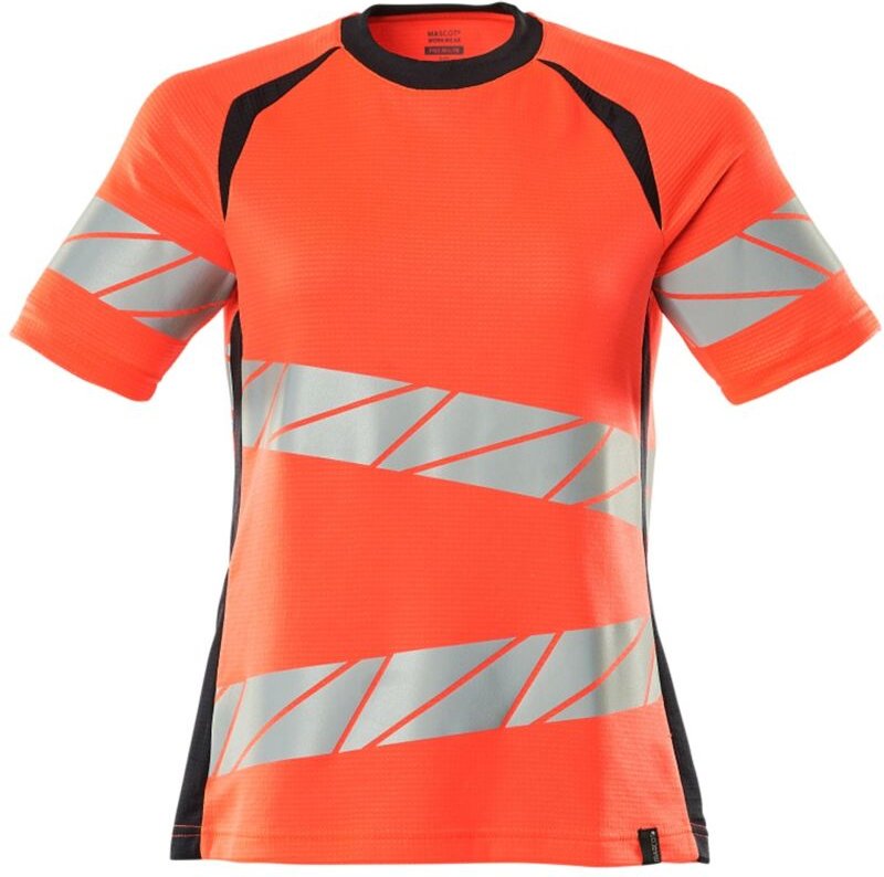 Thumbnail - Mascot Damen-T-shirt 19092-771 M hi-vis rot/schwarzblau