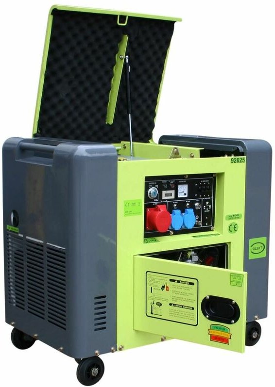 Varan Motors - 92625 Elektrischer Dieselgenerator schallgedämpft Typ Panda Stromaggregat 400V + 230V 6.25kVa