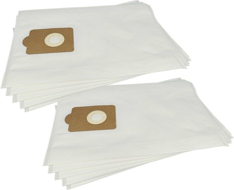10x Staubbeutel kompatibel mit Ghibli as 10 p, as 7 Staubsauger - Mikrovlies, 20 l Füllvolumen, 47cm x 30cm Weiß - Vhbw
