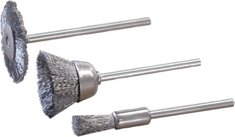 3 Stahlbürsten (Rad, Schüssel und Bürste) Maxicraft