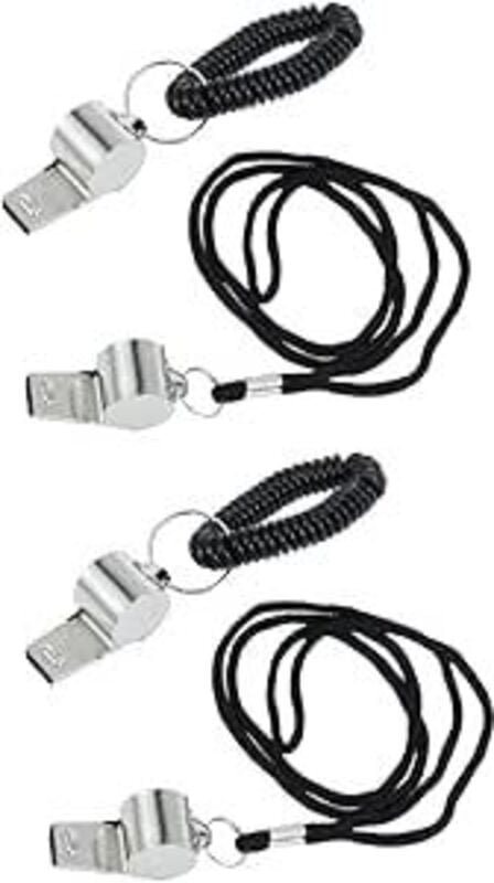 Shining House - Stück Metallpfeifen Tierschiedsrichter Schwimmen Fußballpfeife Lehrerpfeife Pfeifen mit Umhängeband Edel...