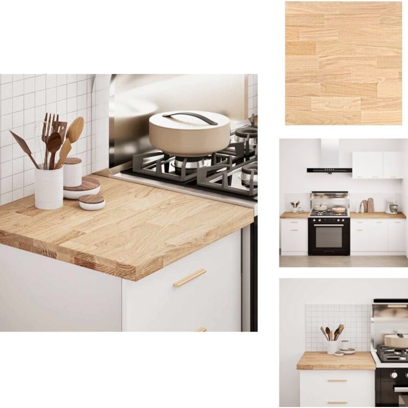 Küchenarbeitsplatte 60x63,5x4 cm Massivholz Eiche Rechteckig - Küchenarbeitsplatte - Küchenarbeitsplatten - Arbeitsplatt...