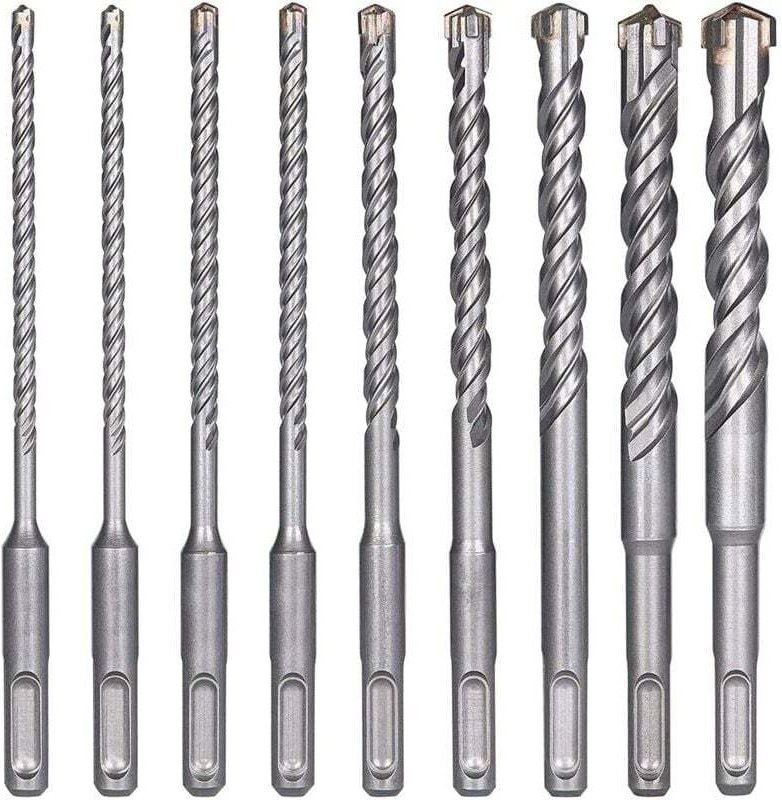 Ulisem Betonbohrer, 8-teiliger Schlagbohrer, Steinbohrer, 5,6,6,8,8,10,12,14 x 160 mm, Bohrwerkzeuge zum Bohren von Löch...