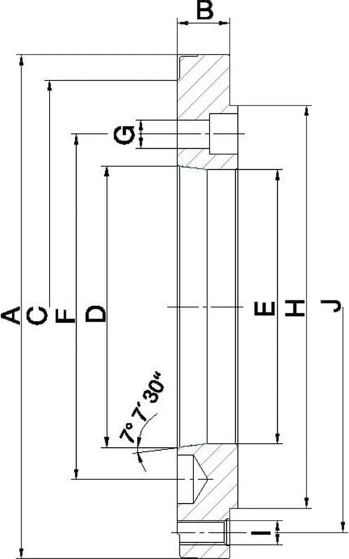 Röhm Kurzkegelflansch, Außen-Ø 315, Kurzkegel 8, ISO 702-1 - 176817