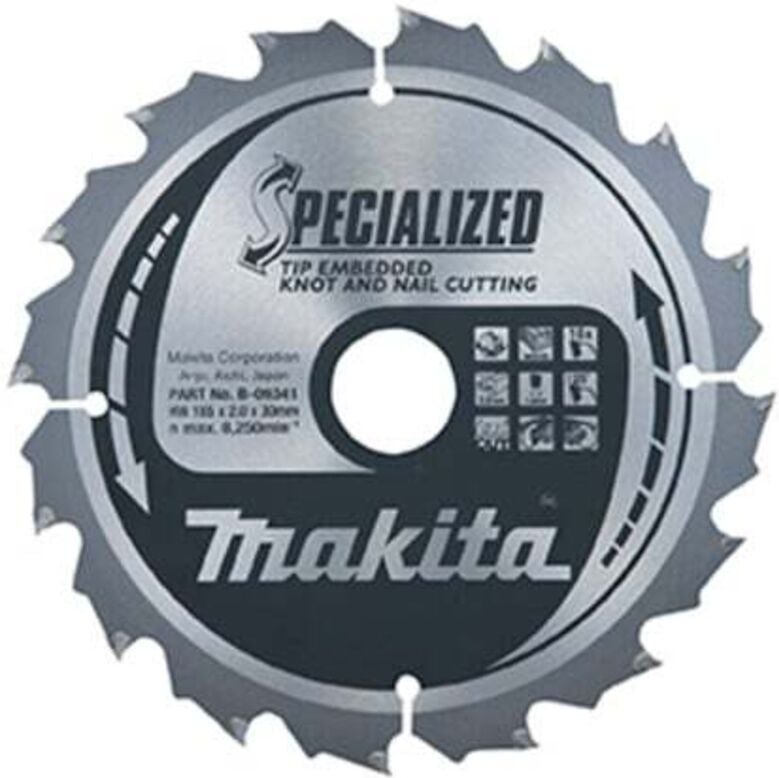 Sägeblatt specialized 190x30x16Z - Makita