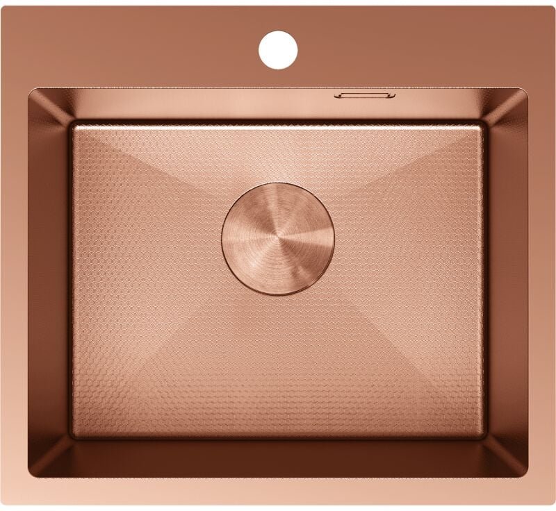 Mexen Solix Einbauspüle, Edelstahl, 1-Becken, 500 x 450 mm, Kupfer HC - 6402501000-65HC