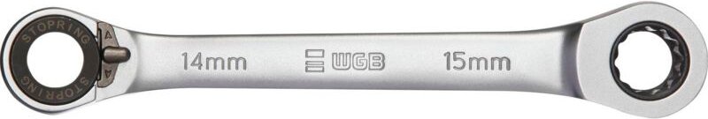 WGB - Doppel-Ringratschenschlüssel gekröpft Ratschenschlüssel sw 10x13 mm Stahl