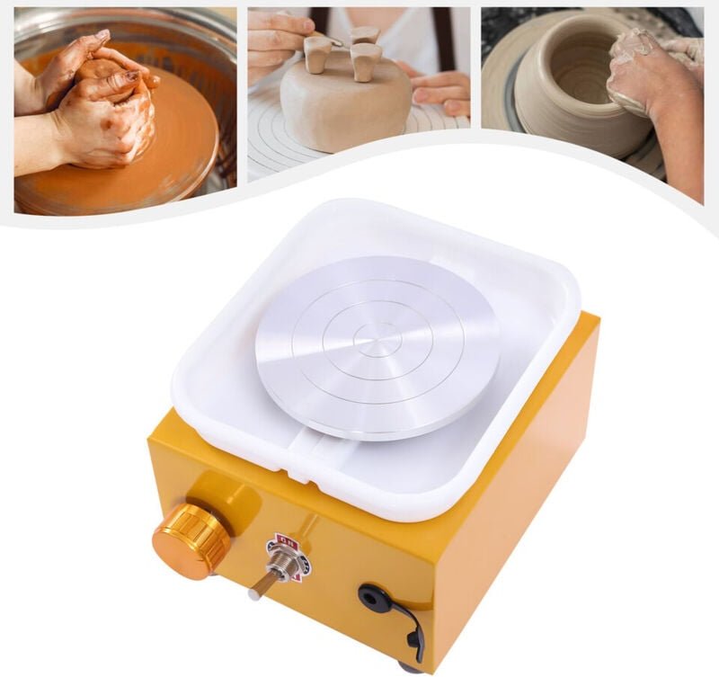 Mini quadratische Töpfermaschine Haartrockner Mini elektrische Töpferscheibe Keramikrad Töpferrad diy Töpfermaschine Gel...