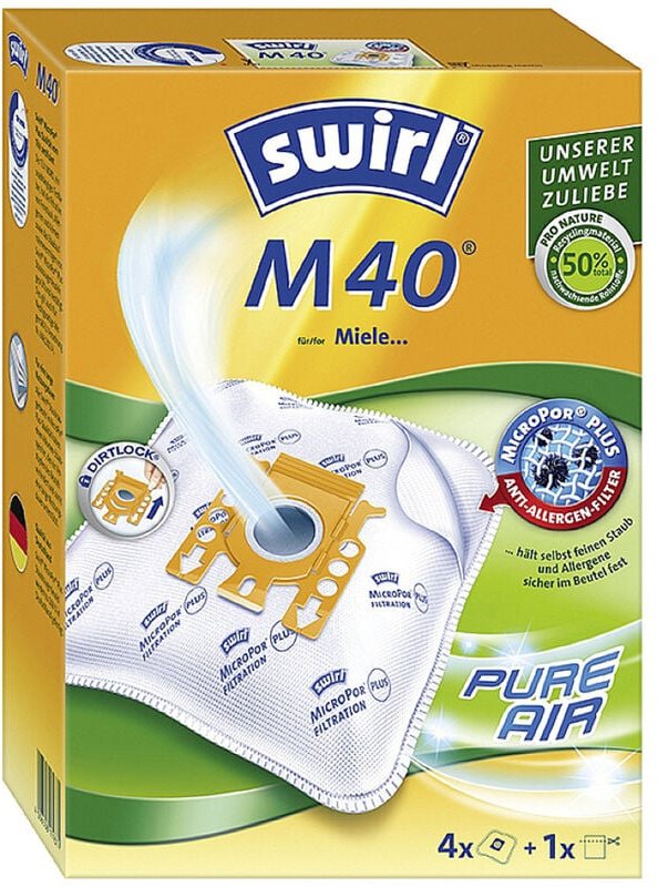 Thumbnail - M40 MicroPor plus Staubsaugerbeutel 4 St. - Swirl
