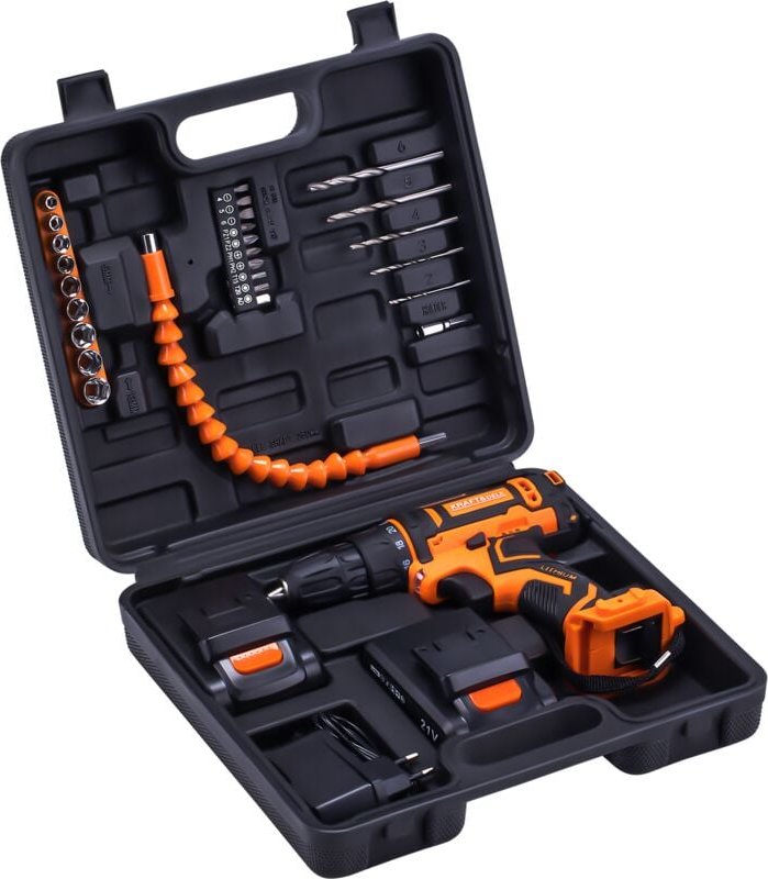 Bohrschrauber-Set 21V 2Ah + Zubehör KD3353