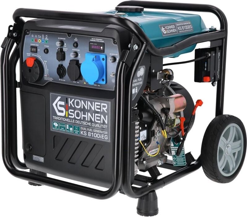 Könner&söhnen - LPG/Benzin-Inverter-Generator ks 8100iEG von . Höchstleistung 8000 w, 1 x Schuko 230V, 1 x cee 230V 32A,...
